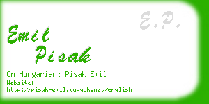 emil pisak business card